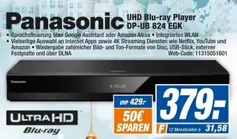 HEM Expert Panasonic UHD Blu-ray Player DP-UB 824 EGK Angebot