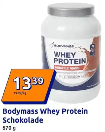 Action Bodymass Whey Protein Schokolade Angebot