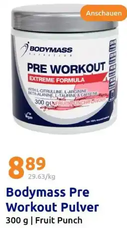 Action Bodymass Pre Workout Pulver Angebot