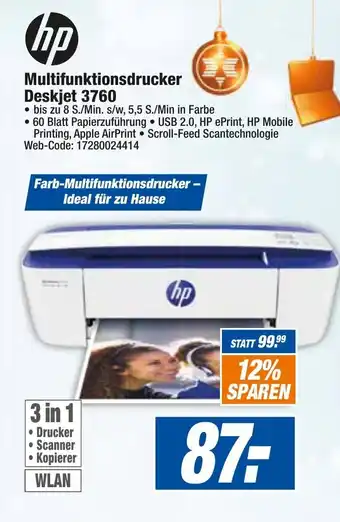 HEM Expert HP Multifunktionsdrucker Deskjet 3760 Angebot