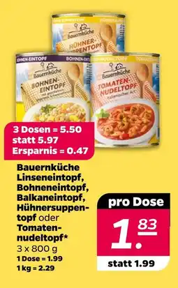 NETTO Bauernküche linseneintopf Angebot