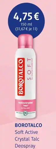 dm drogerie Borotalco soft active crystal talc deospray Angebot