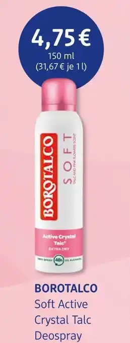 dm drogerie Borotalco soft active crystal talc deospray Angebot