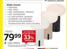 XXXLutz Dieter knoll led-akku-tischleuchte Angebot