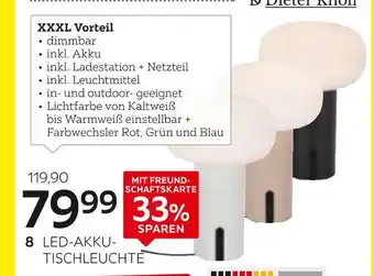 XXXLutz Dieter knoll led-akku-tischleuchte Angebot
