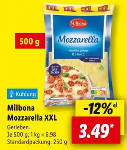 Lidl Milbona mozzarella xxl Angebot