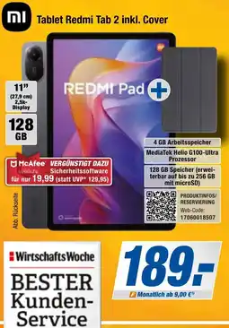 Expert Bening Tablet Redmi Tab 2 inkl. Cover Angebot