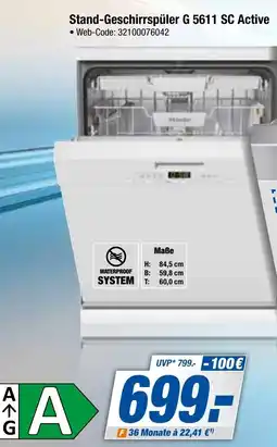 Expert Bening Miele Stand-Geschirrspüler G 5611 SC Active Angebot