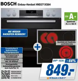 Expert Bening BOSCH Einbau-Herdset HND271XS64 Angebot