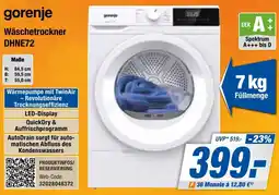 Expert Bening gorenje Wäschetrockner DHNE72 Angebot