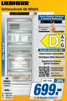 Expert Bening LIEBHERR Gefrierschrank GN 46Vd25 Angebot