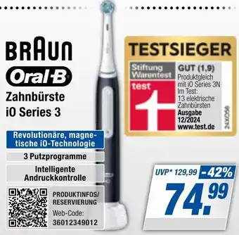 Expert Bening BRAUN Oral-B Zahnbürste i0 Series 3 Angebot