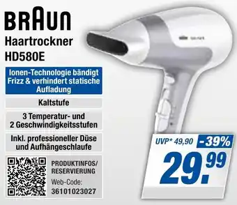 Expert Bening BRAUN Haartrockner HD580E Angebot