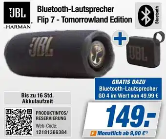 Expert Bening JBL Bluetooth-Lautsprecher Flip 7 - Tomorrowland Edition Angebot