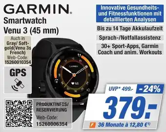 Expert Bening GARMIN Smartwatch Venu 3 (45 mm) Angebot