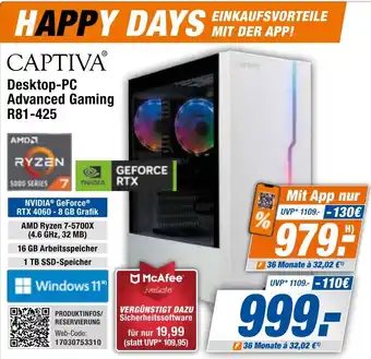 Expert Bening CAPTIVA Desktop-PC Advanced Gaming R81-425 Angebot