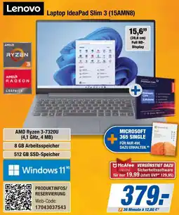 Expert Bening Lenovo Laptop IdeaPad Slim 3 (15AMN8) Angebot