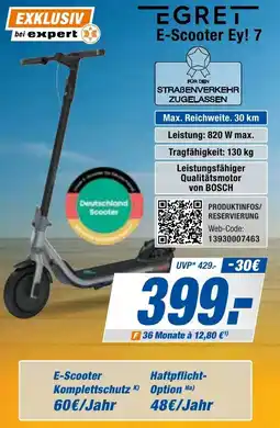 Expert Bening EGRET E-Scooter Ey! 7 Angebot