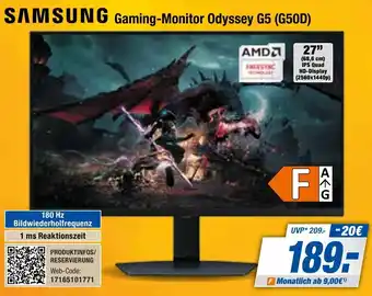Expert Bening SAMSUNG Gaming-Monitor Odyssey G5 (G50D) Angebot