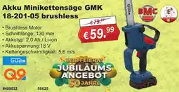 Stabilo Fachmarkt Güde Akku Minikettensäge GMK 18-201-05 brushless Angebot
