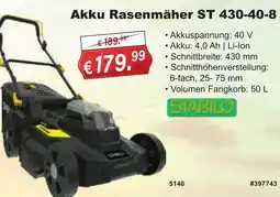 Stabilo Fachmarkt STABILO Akku Rasenmäher ST 430-40-8 Angebot