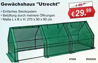 Stabilo Fachmarkt Gewächshaus "Utrecht" Angebot