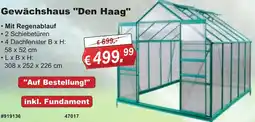 Stabilo Fachmarkt Gewächshaus "Den Haag" Angebot