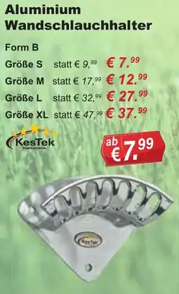Stabilo Fachmarkt KesTek Aluminium Wandschlauchhalter Angebot