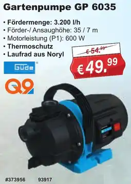 Stabilo Fachmarkt Güde Gartenpumpe GP 6035 Angebot