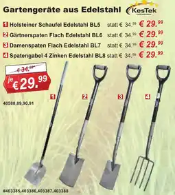 Stabilo Fachmarkt KesTek Gartengeräte aus Edelstahl Angebot