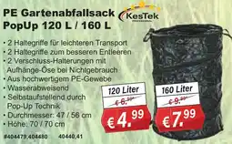 Stabilo Fachmarkt KesTek PE Gartenabfallsack PopUp Angebot