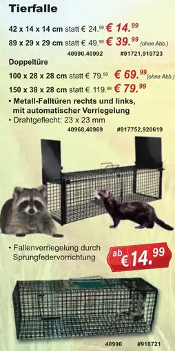 Stabilo Fachmarkt Tierfalle Angebot