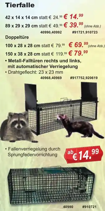 Stabilo Fachmarkt Tierfalle Angebot
