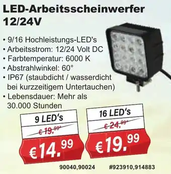 Stabilo Fachmarkt LED-Arbeitsscheinwerfer 12/24V Angebot