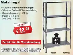 Stabilo Fachmarkt Metallregal Angebot