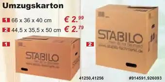 Stabilo Fachmarkt Umzugskarton Angebot