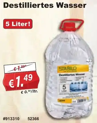 Stabilo Fachmarkt Destilliertes Wasser Angebot
