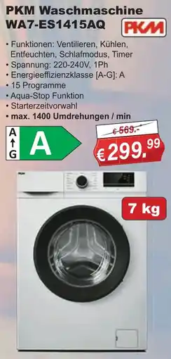 Stabilo Fachmarkt PKM Waschmaschine WA7-ES1415AQ Angebot