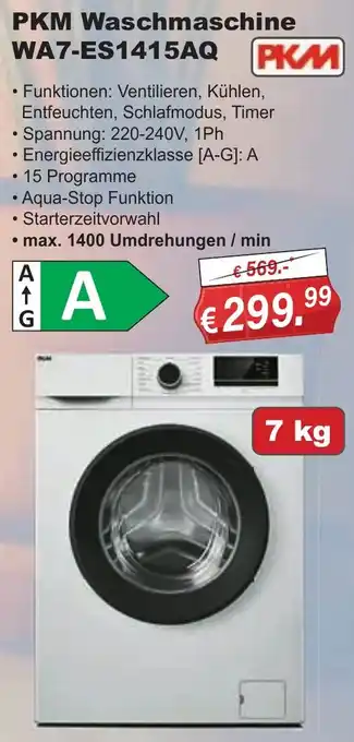 Stabilo Fachmarkt PKM Waschmaschine WA7-ES1415AQ Angebot
