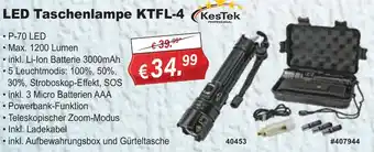 Stabilo Fachmarkt KesTek LED Taschenlampe KTFL-4 Angebot