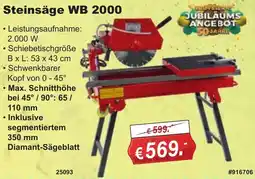 Stabilo Fachmarkt Steinsäge WB 2000 Angebot