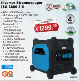 Stabilo Fachmarkt Güde Inverter Stromerzeuger ISG 6600-3 E Angebot