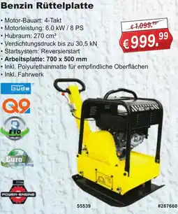 Stabilo Fachmarkt Güde Benzin Rüttelplatte Angebot