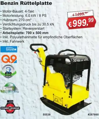 Stabilo Fachmarkt Güde Benzin Rüttelplatte Angebot