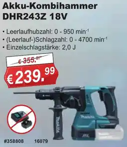 Stabilo Fachmarkt Makita Akku-Kombihammer DHR243Z 18V Angebot