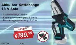 Stabilo Fachmarkt Makita Akku Ast Kettensäge 18 V Solo Angebot