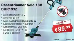 Stabilo Fachmarkt Makita Rasentrimmer Solo 18V DUR193Z Angebot