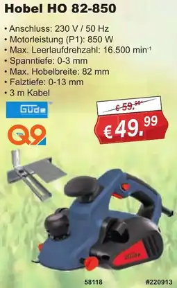 Stabilo Fachmarkt Güde Hobel HO 82-850 Angebot