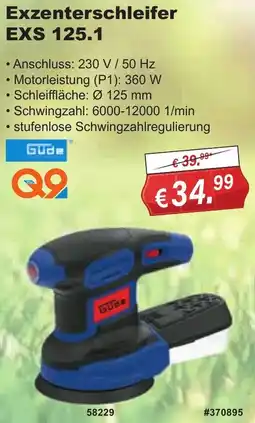 Stabilo Fachmarkt Güde Exzenterschleifer EXS 125.1 Angebot