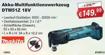 Stabilo Fachmarkt Güde Akku-Multifunktionswerkzeug DTM51Z 18V Angebot